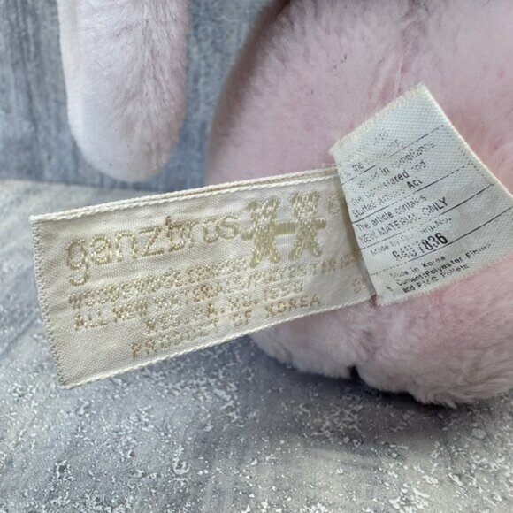 Ganz WRINKLES BABY PUPPY DOG Collar &amp; Bone Pink Plush Stuffy Puppet Bone - Picture 5 of 7